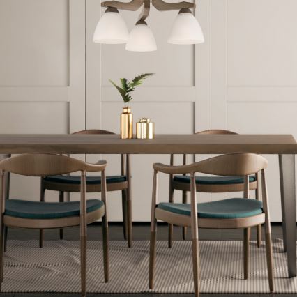 Потолочная люстра ADRIANO 3xE27/60W/230V бук