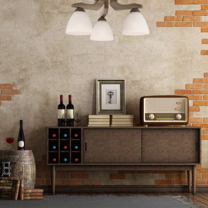 Потолочная люстра ADRIANO 3xE27/60W/230V бук