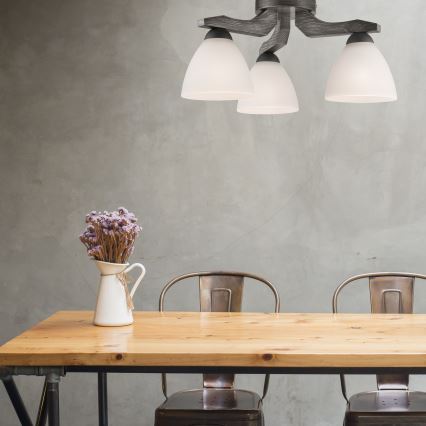 Потолочная люстра ADRIANO 3xE27/60W/230V бук