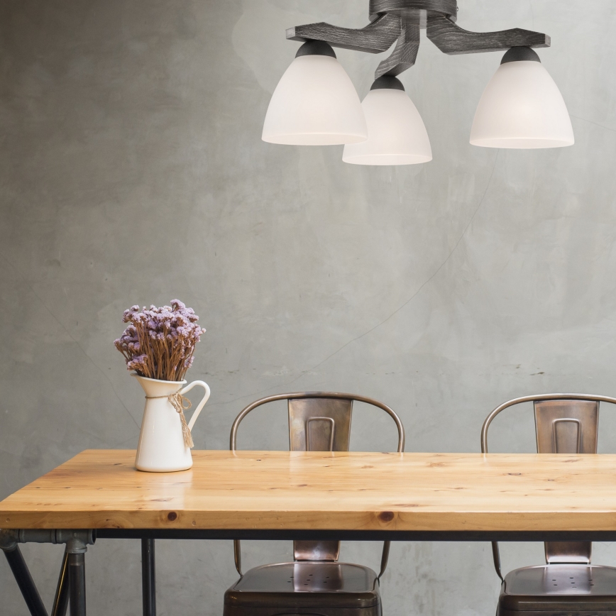 Потолочная люстра ADRIANO 3xE27/60W/230V бук