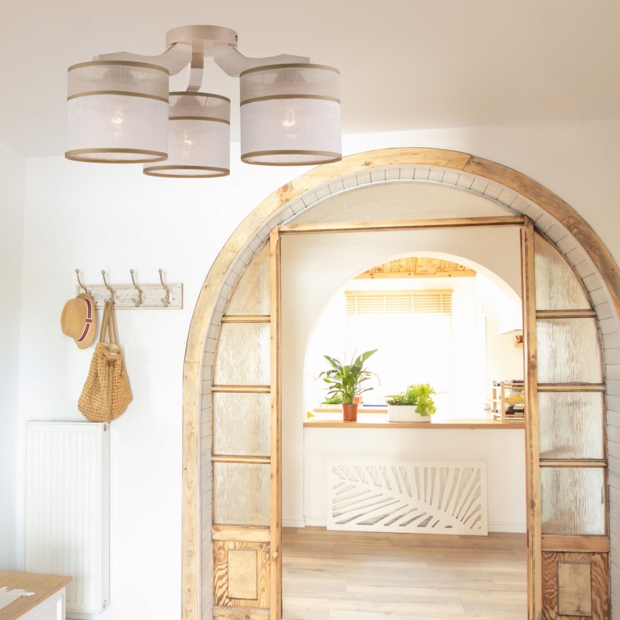 Потолочная люстра ANDREA 3xE27/60W/230V бук