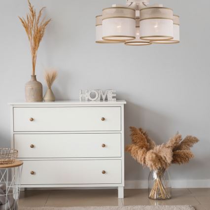 Потолочная люстра ANDREA 5xE27/60W/230V бук