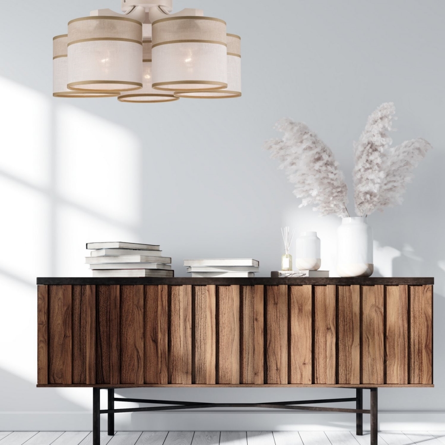 Потолочная люстра ANDREA 5xE27/60W/230V бук