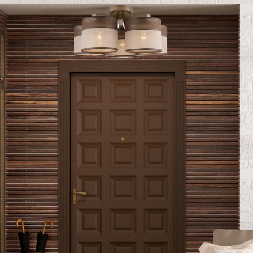 Потолочная люстра ANDREA 5xE27/60W/230V бук