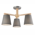 Потолочная люстра ELLIE 3xE27/60W/230V серый/бук