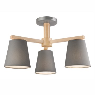 Потолочная люстра ELLIE 3xE27/60W/230V серый/бук