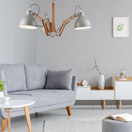 Потолочная люстра MARCELLO 3xE27/60W/230V бук