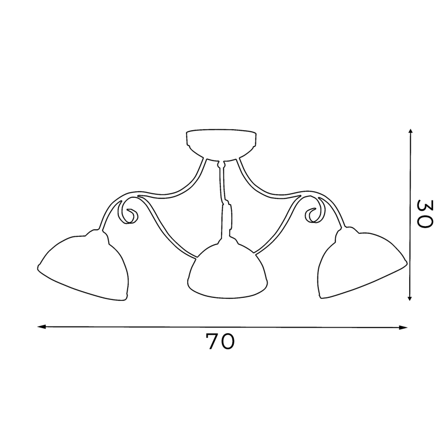 Потолочний світильник ANTICA 3xE27/60W/230V