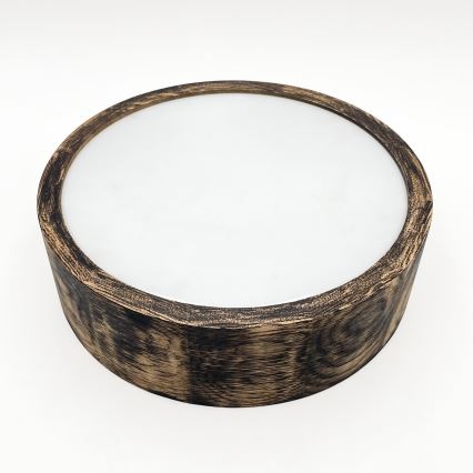 Потолочне світильник для ванної кімнати OAK SMOKY 2xE27/15W/230V IP54 Ø 27,5 см дуб/коричневий