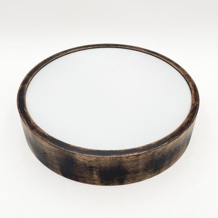 Потолочне світильник для ванної кімнати OAK SMOKY 3xE27/15W/230V IP54 Ø 37,5 см дуб/коричневий