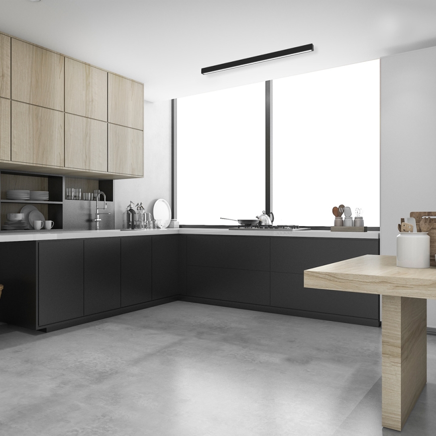 Потолочний світильник LUNGO T8 1xG13/18W/230V чорний