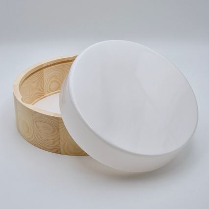 Потолочне світильник для ванної NATURAL 3xE27/15W/230V IP54 сосна Ø 37 см