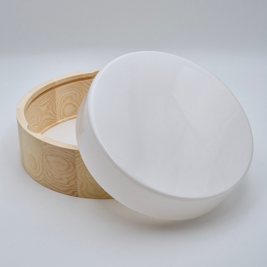 Потолочне світильник для ванної NATURAL 3xE27/15W/230V IP54 сосна Ø 37 см