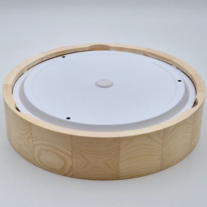 Потолочне світильник для ванної NATURAL 3xE27/15W/230V IP54 сосна Ø 37 см