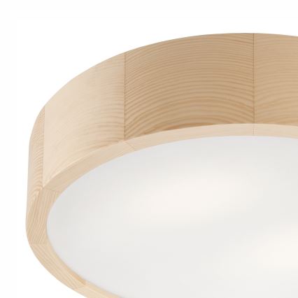 Потолочне світильник для ванної NATURAL 3xE27/15W/230V IP54 сосна Ø 37 см