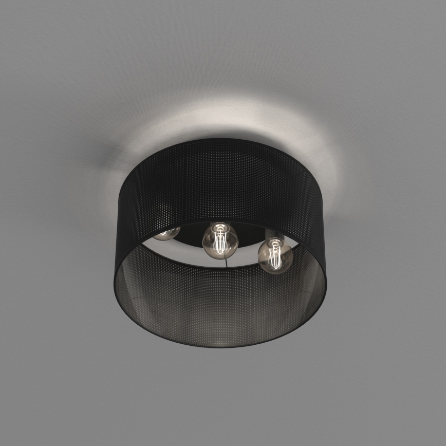 Потолочна люстра LOFT SHADE 3xE27/60W/230V чорна