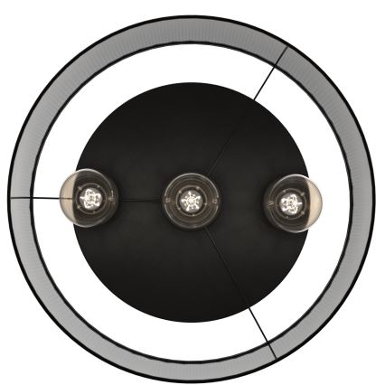 Потолочна люстра LOFT SHADE 3xE27/60W/230V чорна