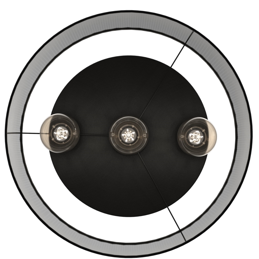 Потолочна люстра LOFT SHADE 3xE27/60W/230V чорна