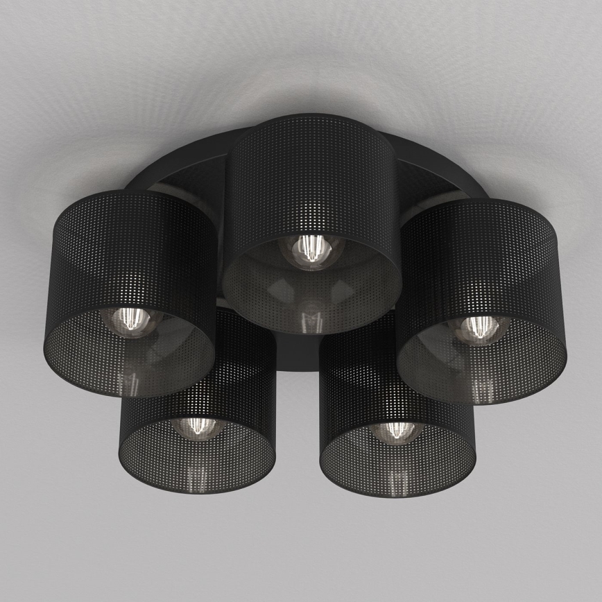 Потолочна люстра LOFT SHADE 5xE27/60W/230V чорна