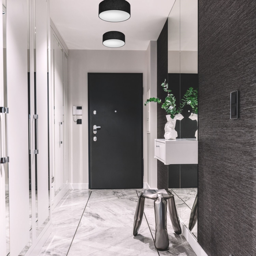 Потолочний світильник SIRJA 1xE27/60W/230V діаметром 35 см чорний