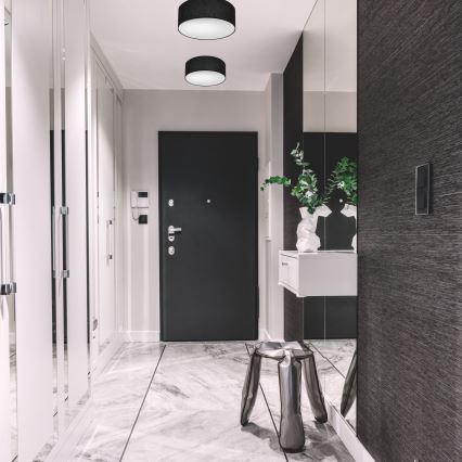 Потолочний світильник SIRJA 1xE27/60W/230V діаметром 35 см чорний