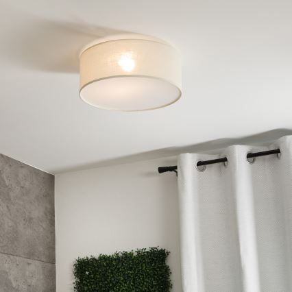 Потолочний світильник SIRJA 1xE27/60W/230V діаметром 35 см кремового кольору