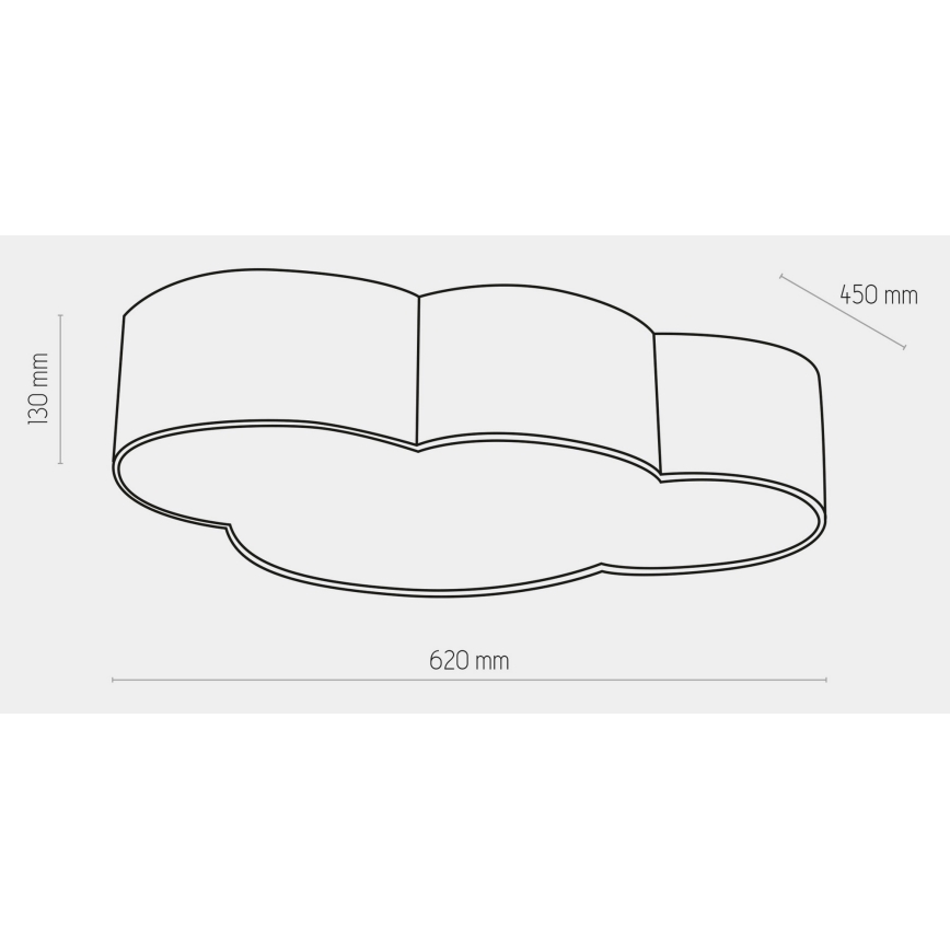 Потолочный детский светильник CLOUD 4xE27/15W/230V белый