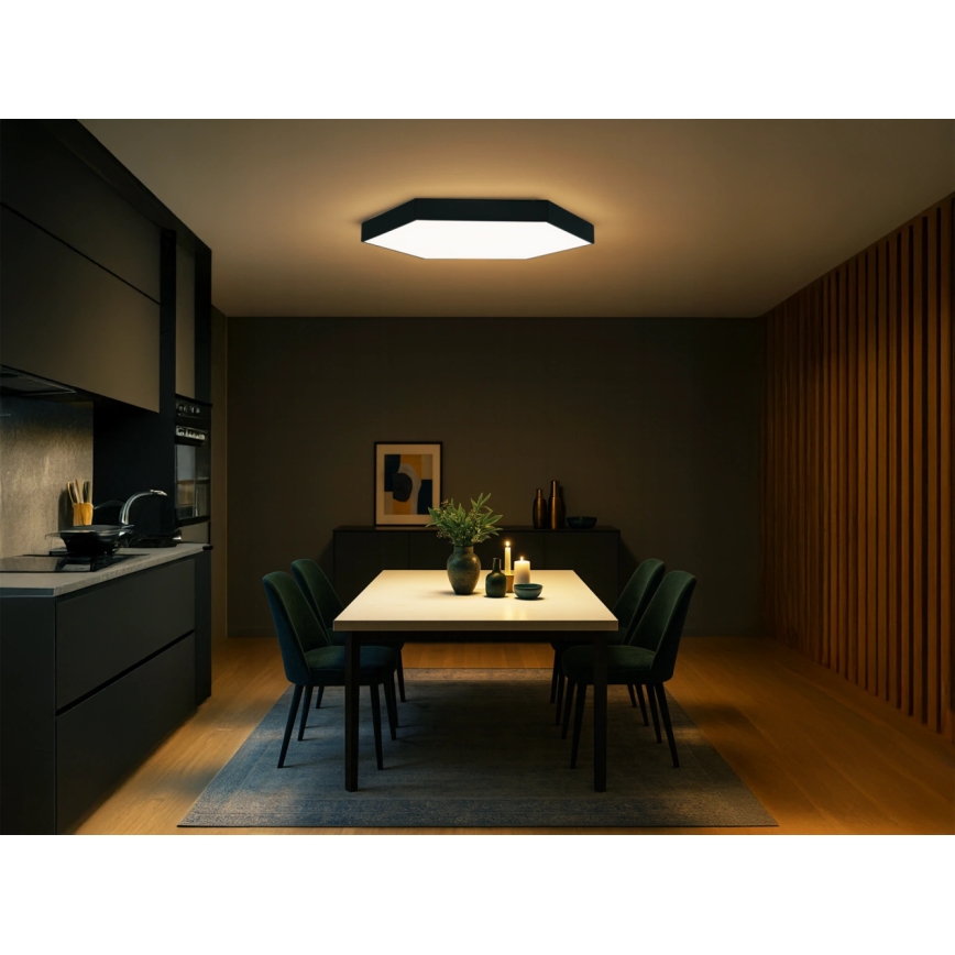 Потолочный LED-светильник 200 Вт/230 В, 3000/4000/6500 К, диаметр 100 см, чёрный