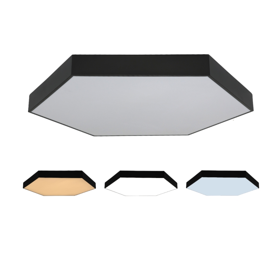Потолочный LED-светильник 200 Вт/230 В, 3000/4000/6500 К, диаметр 100 см, чёрный