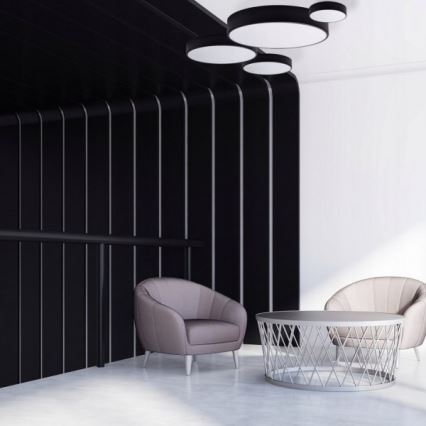 Потолочный свет CLEO 6xE27/24W/230V d. 80 cm черная