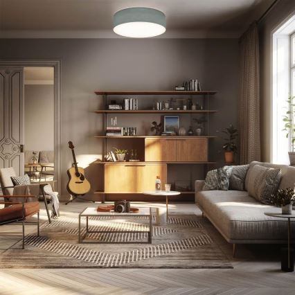 Потолочный светильник 2xE27/40W/230V, диаметр 38 см, серый