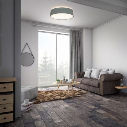 Потолочный светильник 2xE27/40W/230V, диаметр 38 см, серый