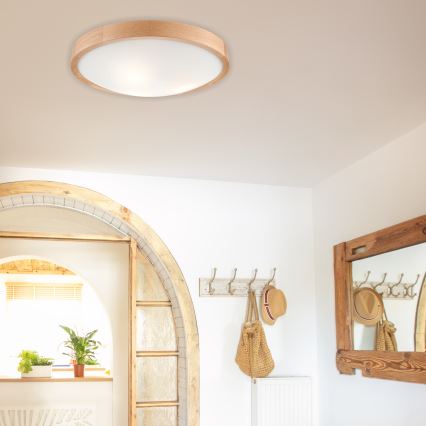 Потолочный светильник 2xE27/60W/230V дуб