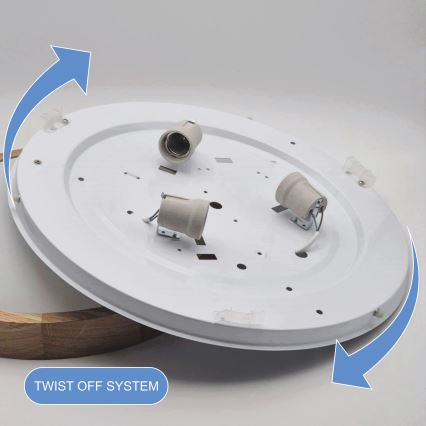 Потолочный светильник 2xE27/60W/230V дуб