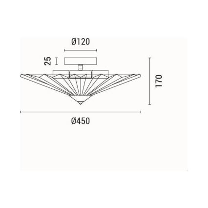 Потолочный светильник 5xE14/15W/230V серый
