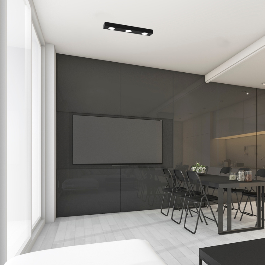 Потолочный светильник ALEXANDER 3xGX53/12W/230V черный