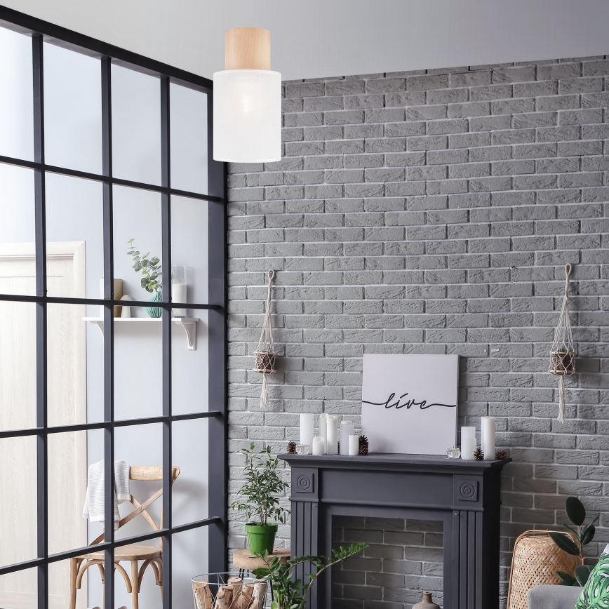 Потолочный светильник ARI 1xE27/60W/230V диаметр 16 см белый бук