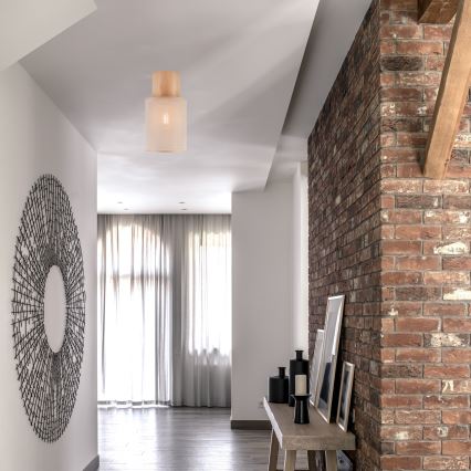 Потолочный светильник ARI 1xE27/60W/230V диаметр 16 см бежевый бук