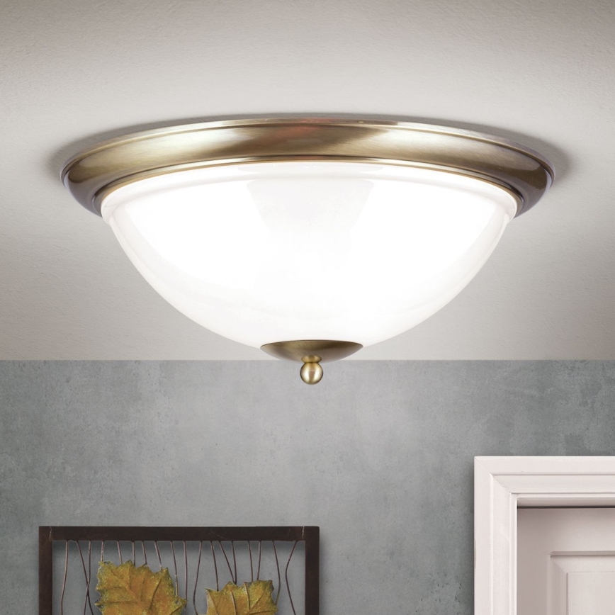 Потолочный светильник AUSTRIAN OLD LAMP 3xE27/60W/230V диаметр 50 см бронзовый/белый