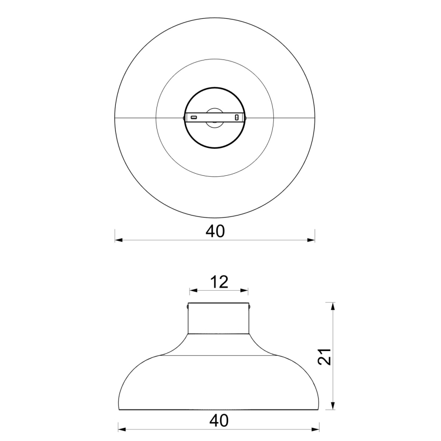 Потолочный светильник BASCA 1xE27/15W/230V, Ø 40 см, бронза