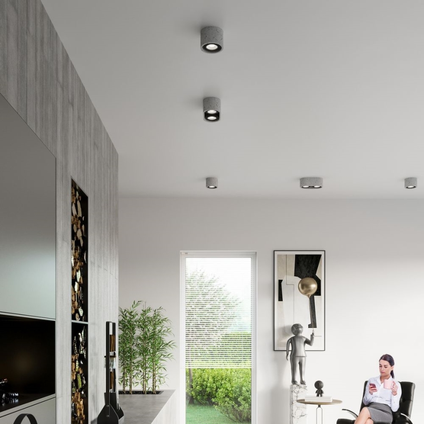 Потолочный светильник BASIC AR111 1xGU10/40W/230V бетон