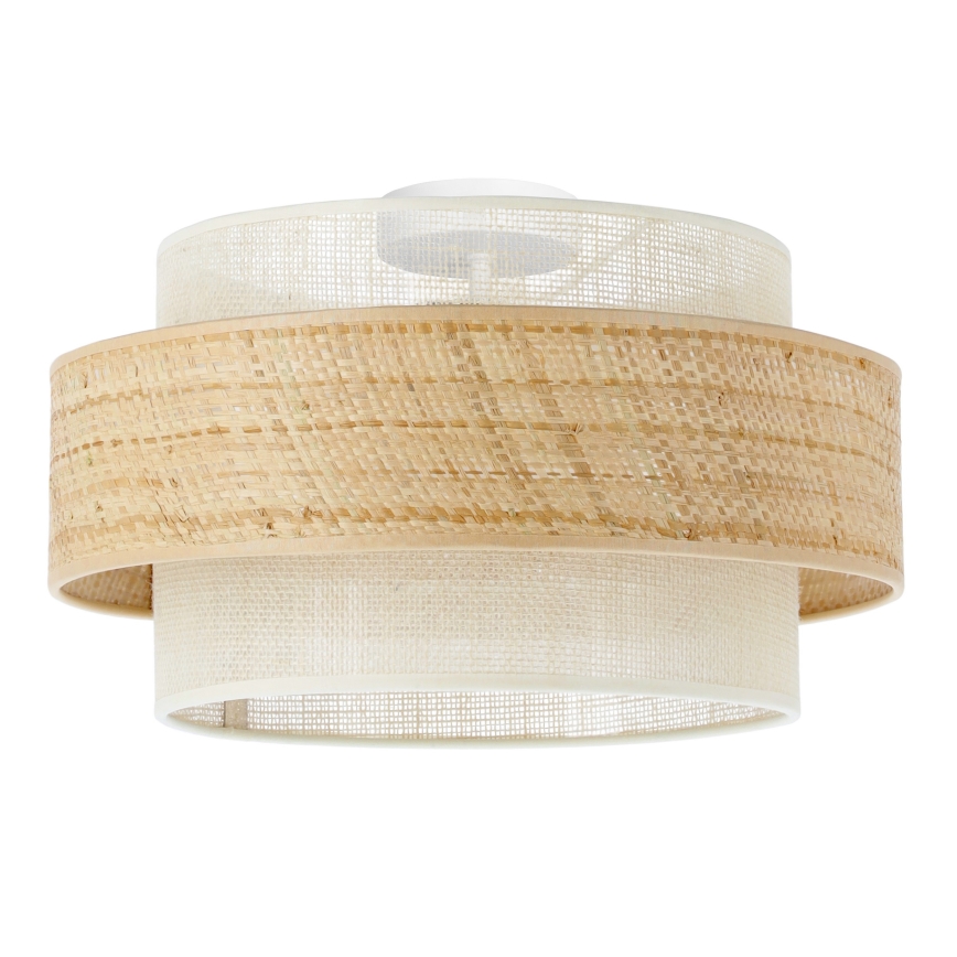 Потолочный светильник BOHO 1xE27/60W/230V, диаметр 40 см, джут/кремовый