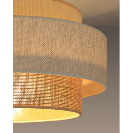 Потолочный светильник BOHO 1xE27/60W/230V Ø 40 см белый/джут