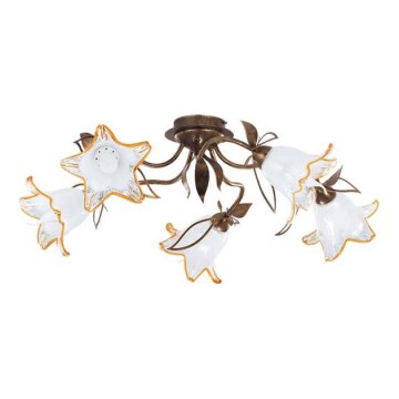 Потолочный светильник BRAGA 5xE27/15W/230V бронзовый