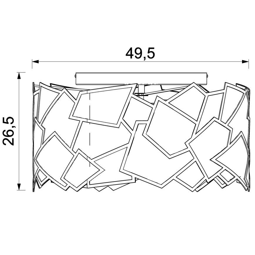 Потолочный светильник CAMO 3xE27/15W/230V черная