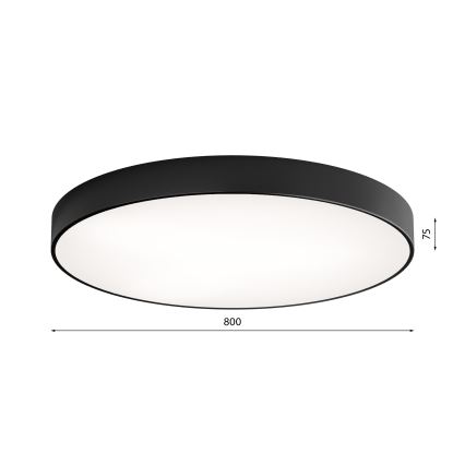 Светодиодный потолочный светильник CLEO LED/96W/230V 3000K диаметр 80 см черный