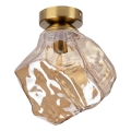 Потолочный светильник CRISTAL 1xE14/15 Вт/230 В латунь/дымчато-бежевый