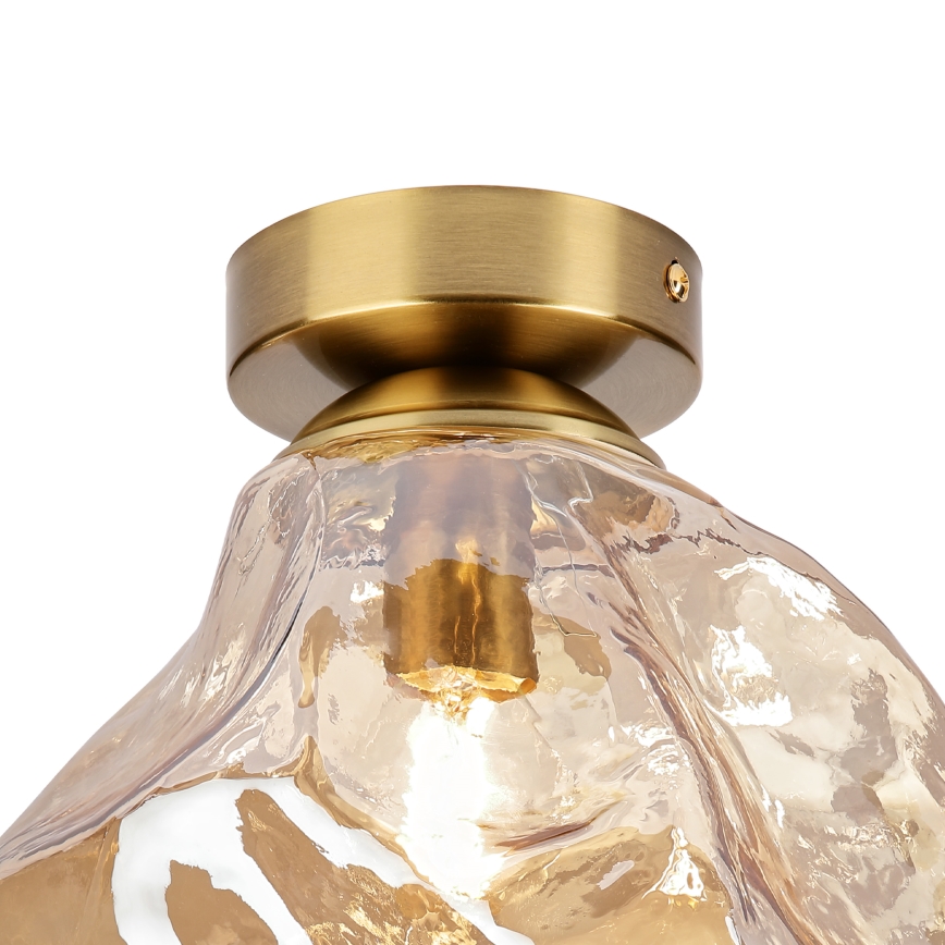 Потолочный светильник CRISTAL 1xE14/15 Вт/230 В латунь/дымчато-бежевый