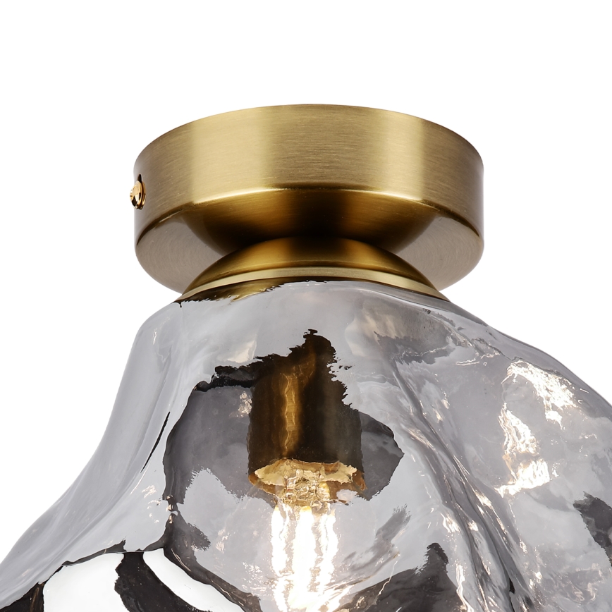Потолочный светильник CRISTAL 1×E14/15 Вт/230 В, латунь/дымчато-чёрный