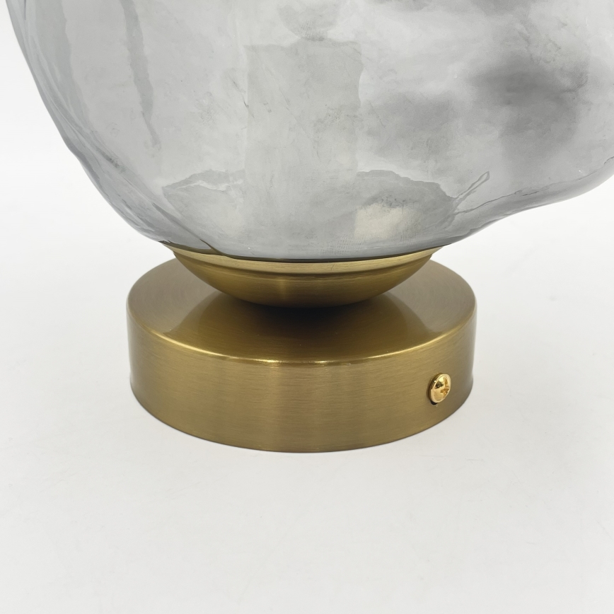 Потолочный светильник CRISTAL 1×E14/15 Вт/230 В, латунь/дымчато-чёрный